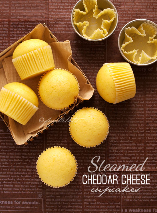 steamed cupcakes, mushipan, Japanese steamed bread, cheddar cheese, snack, toddler, healthy, food 4 tots