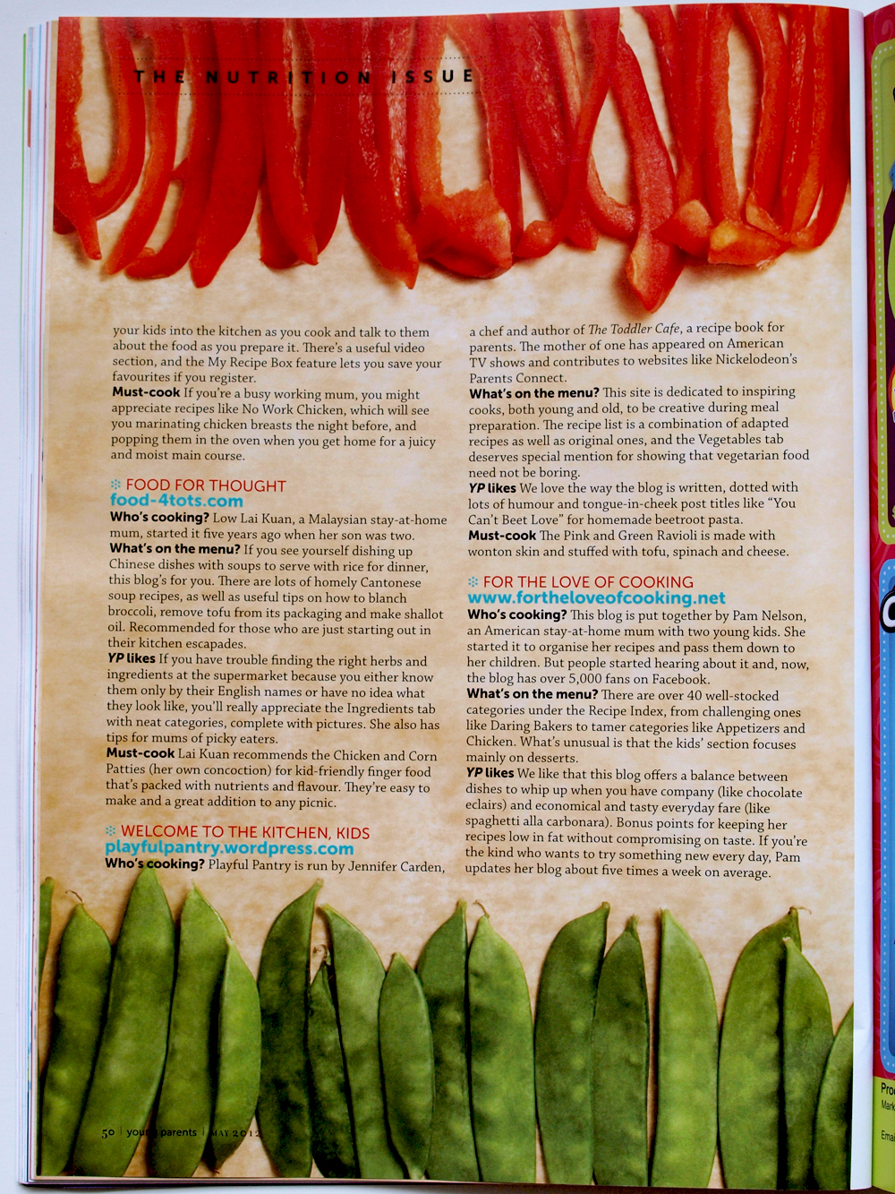 Young Parents Magazine, Food For Tots