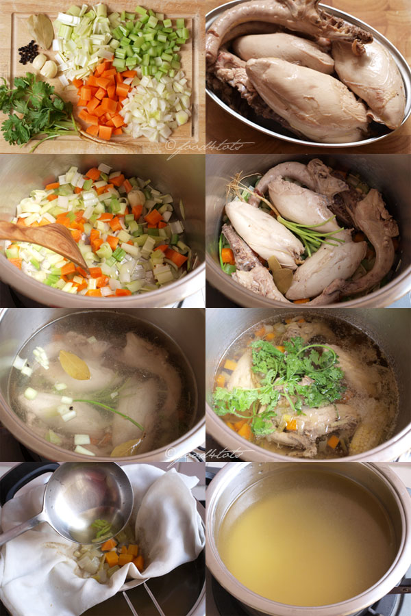 chicken stock, homemade stock, chicken broth, chicken soup, toddler, kid, children, food 4 tots