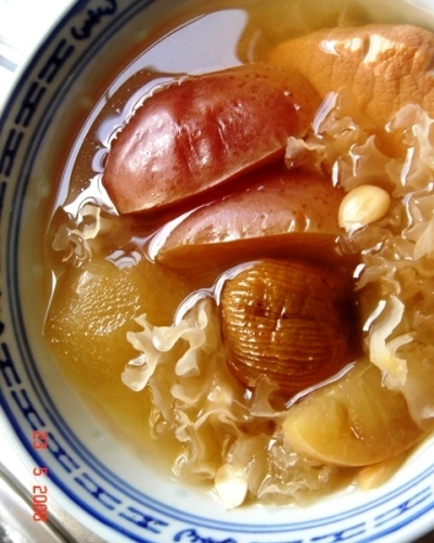 apple, white fungus, soup, Chinese, toddler, kid, food for tots