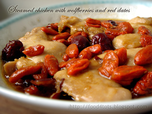 chicken, wolfberries, red dates, Chinese, steaming, kid, toddler, food for tots